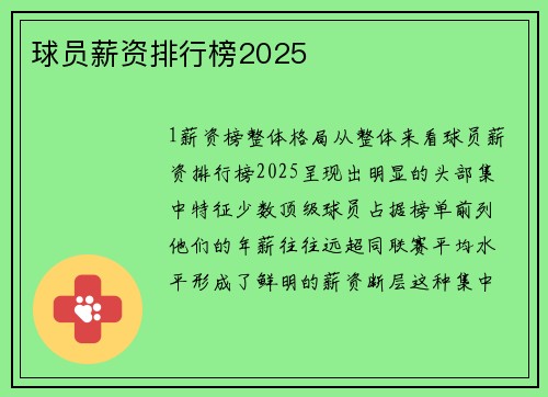 球员薪资排行榜2025